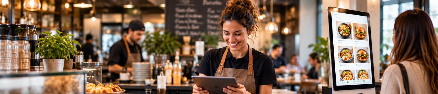 Établissement utilisant QuickOrder pendant le service