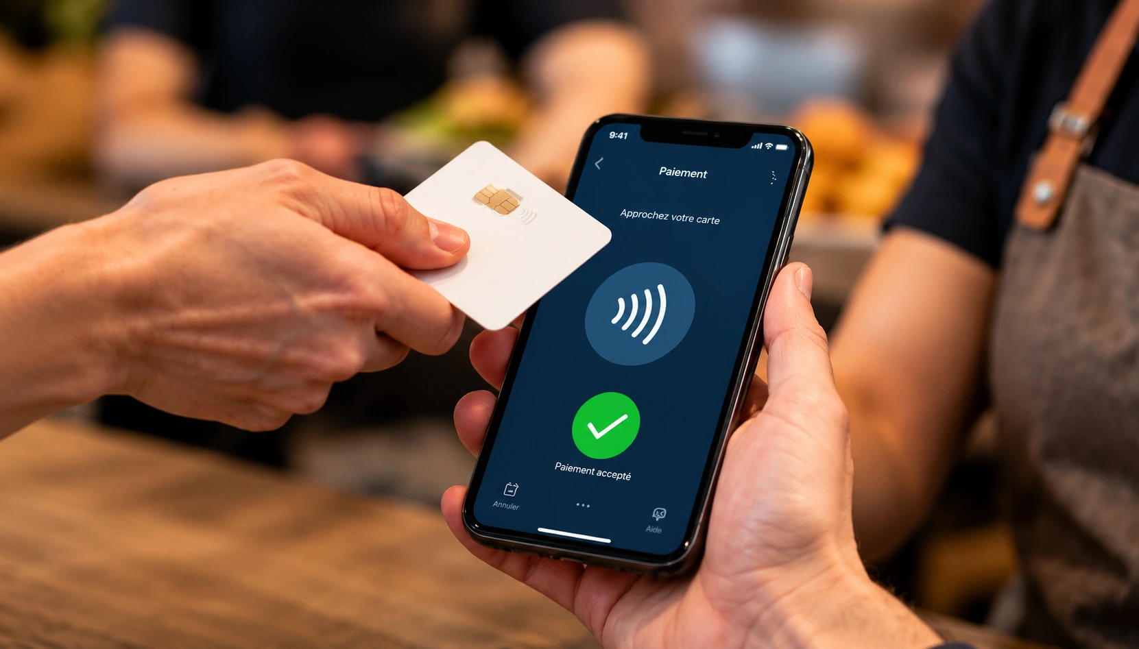 Téléphone utilisé pour encaisser